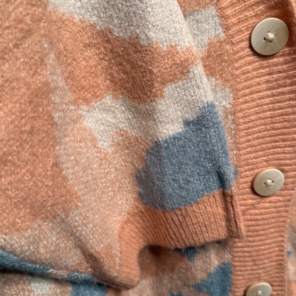 Pol Oversized Vneck Button Down Front Sweater Car… - image 6